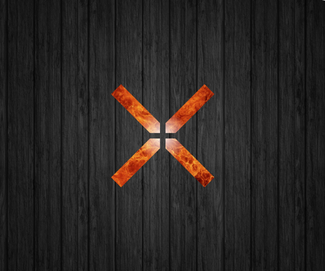Wooden wall letter x light free wallpaper - medium preview image