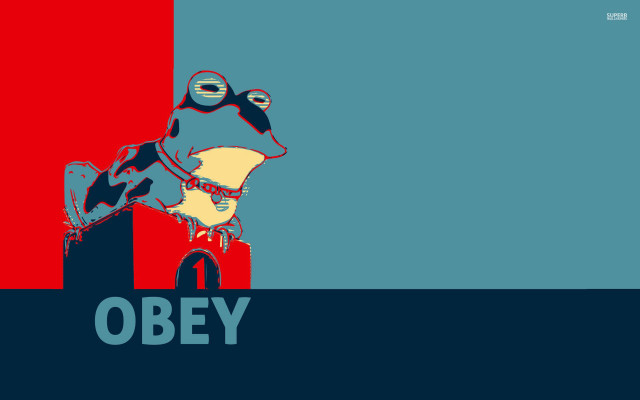 Frog hat sunglasses standing red free wallpaper - medium preview image