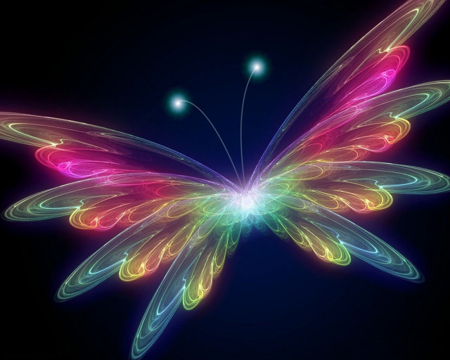 Colorful butterfly black blue lightning free wallpaper - medium preview image