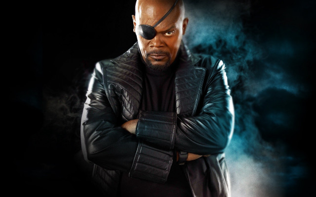 Bald man leather jacket black free wallpaper - medium preview image