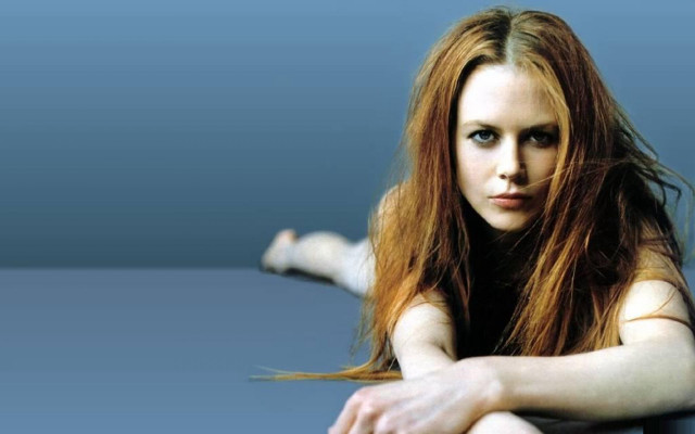 Red haired woman portrait crossed free wallpaper - medium preview image