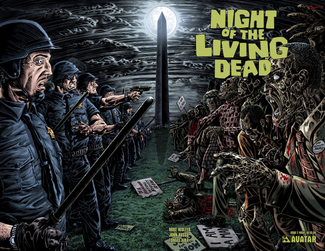 Zombies man gun standing line free wallpaper - medium preview image