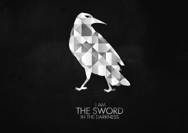 Black white bird geometric pattern free wallpaper - medium preview image