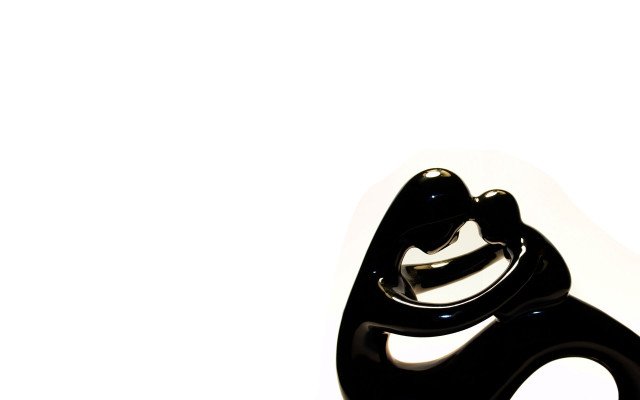 Black sculpture white surface white free wallpaper - medium preview image