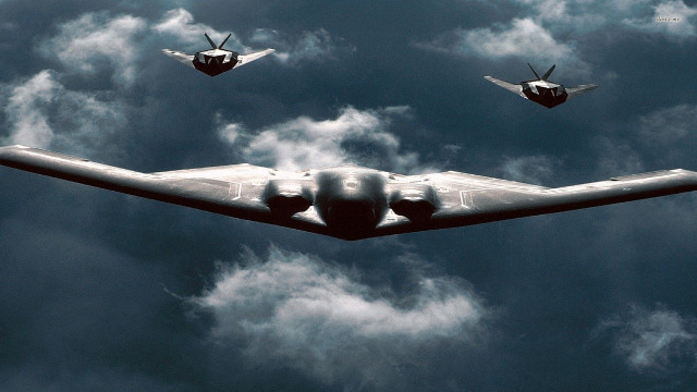 Military planes flying sky clouds free wallpaper - medium preview image