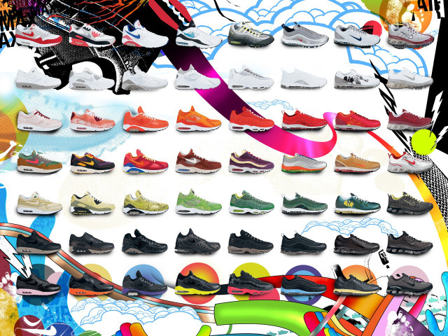 Shoe collage sky clouds rainbow free wallpaper - medium preview image