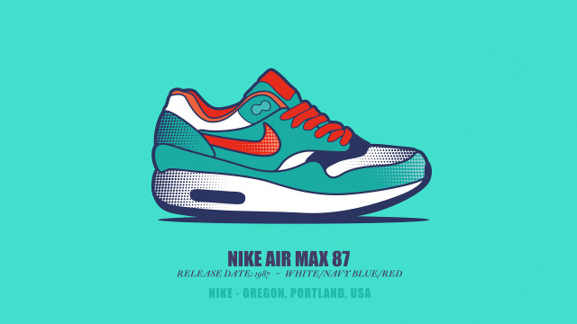 Nike air max sneakers green free wallpaper - medium preview image