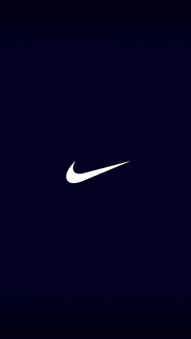 White nike logo dark blue free wallpaper - medium preview image