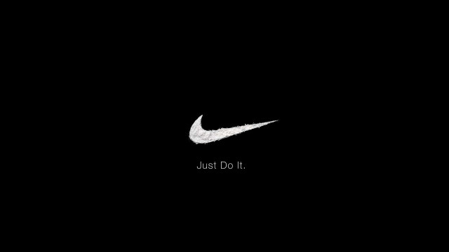 Black white nike logo just #2 free wallpaper - medium preview image