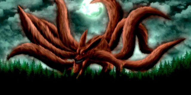 Giant red monster full moon free wallpaper - medium preview image