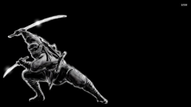 Black white man swords holding free wallpaper - medium preview image