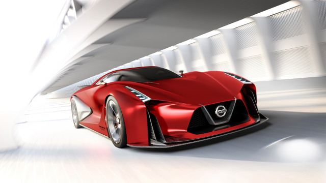 Red sports car tunnel light free wallpaper - medium preview image