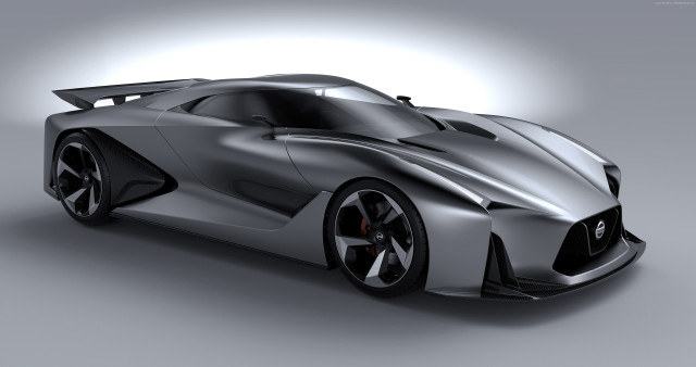 Silver sports car rendering hood free wallpaper - medium preview image