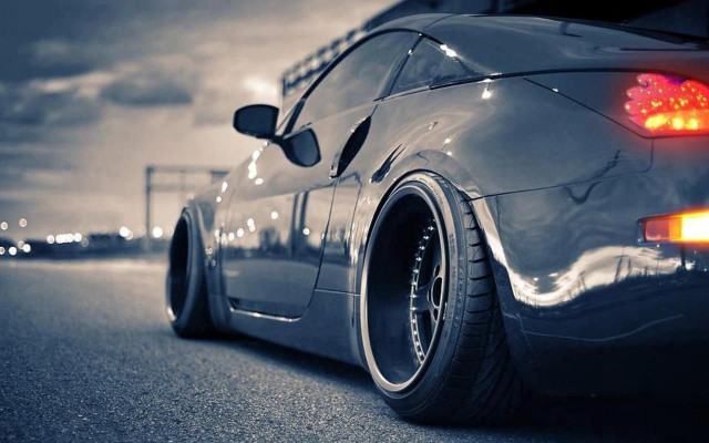 Car parked night lights tail #6 free wallpaper - medium preview image