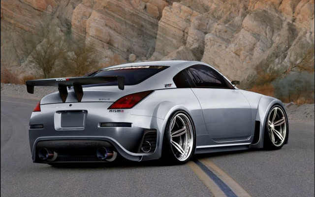Silver sports car mountain range #2 free wallpaper - medium preview image