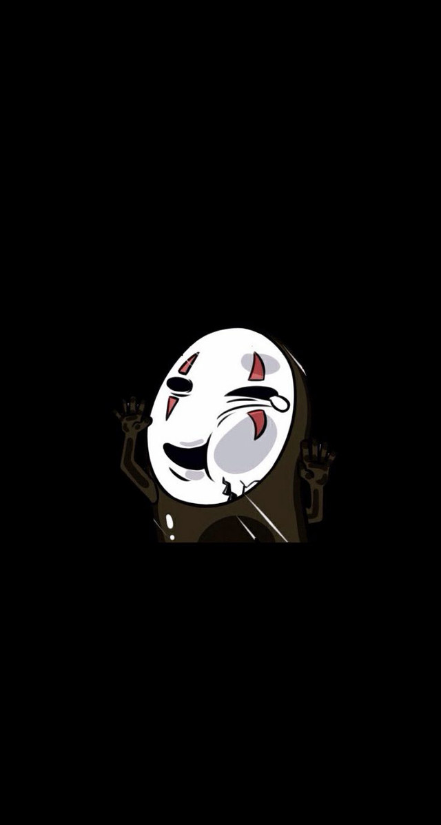 Black background white mask red free wallpaper - medium preview image