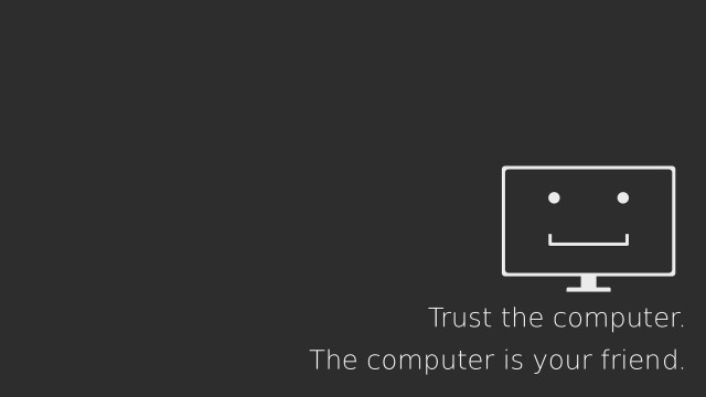 Sad computer screen caption trust free wallpaper - medium preview image