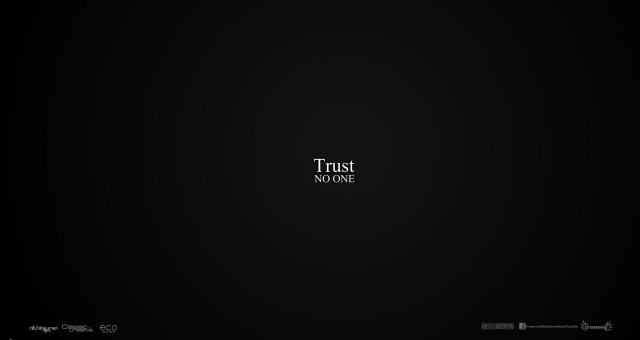 Black wall white text trust free wallpaper - medium preview image