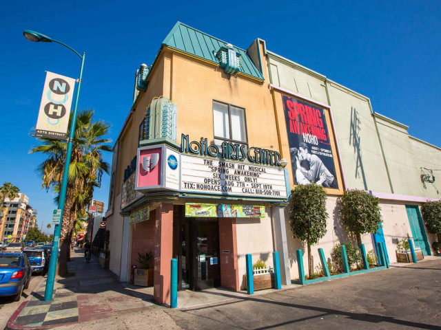 Theater building sign car city free wallpaper - medium preview image