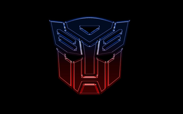 Stylized mask red blue outline free wallpaper - medium preview image