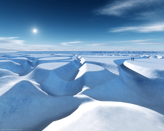 Person snow field sun blue free wallpaper - medium preview image