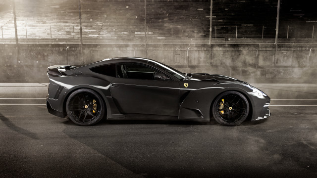 Black gold sportscar night smoke free wallpaper - medium preview image