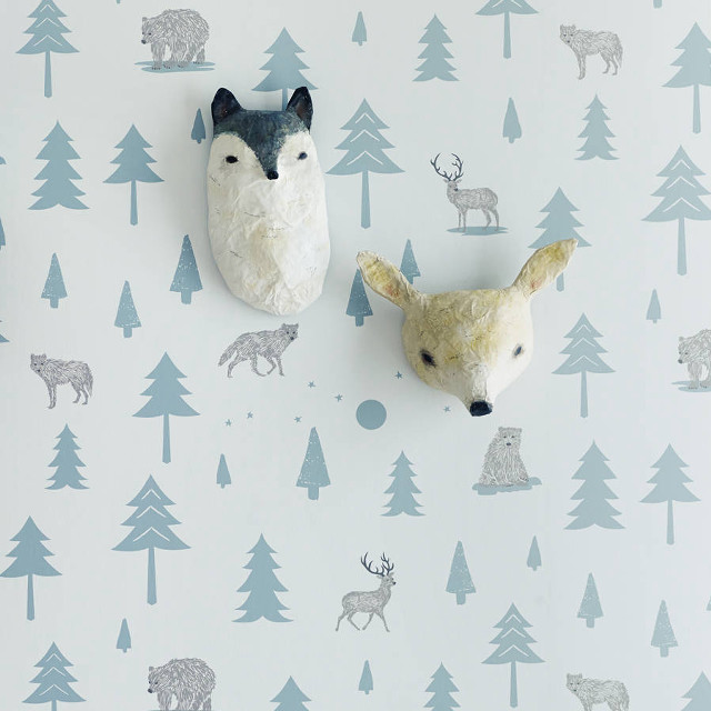 Deer heads mounted forest background free wallpaper - medium preview image