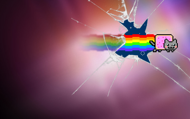 Broken glass rainbow pixel black free wallpaper - medium preview image