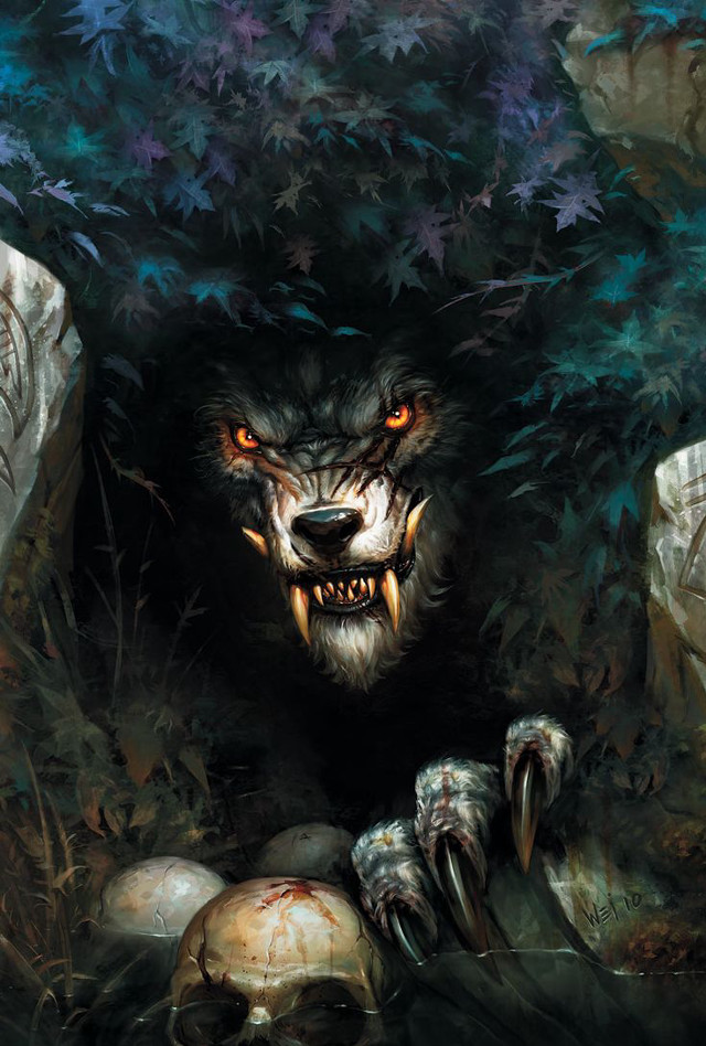 Wolf skull mouth foreground skull free wallpaper - medium preview image