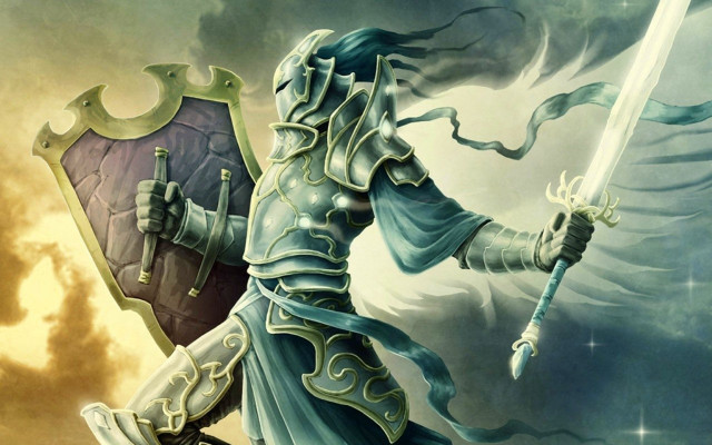 Knight sword shield wings flying #2 free wallpaper - medium preview image