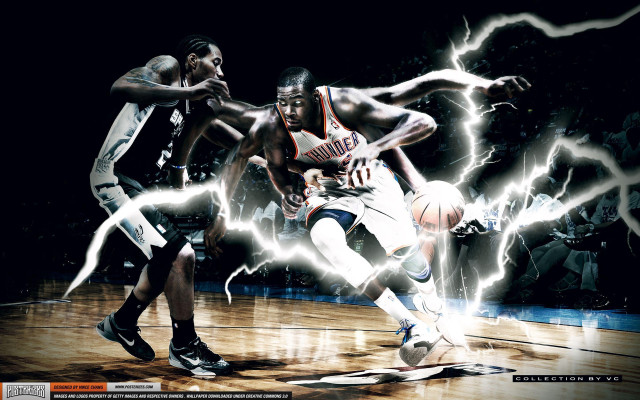 Basketball player running with ball free wallpaper - medium preview image