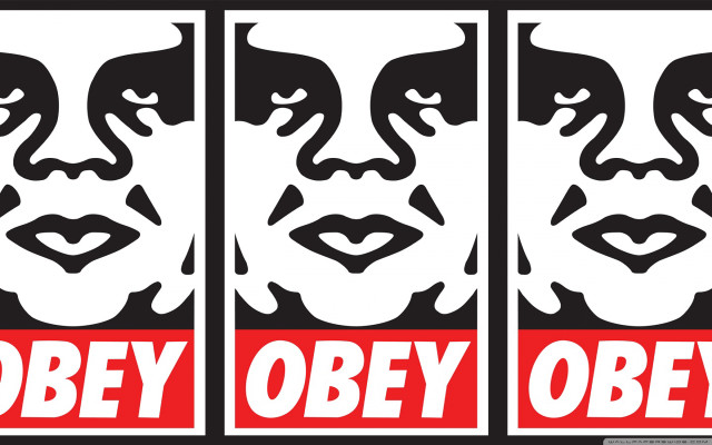 Obey three faces dystopian popart free wallpaper - medium preview image
