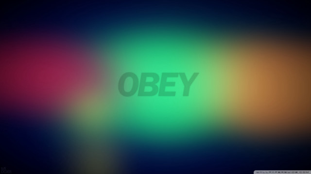Blurry obey black background green free wallpaper - medium preview image