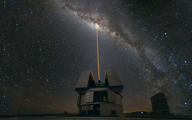 Telescope building stars sky yellow free wallpaper - medium preview image