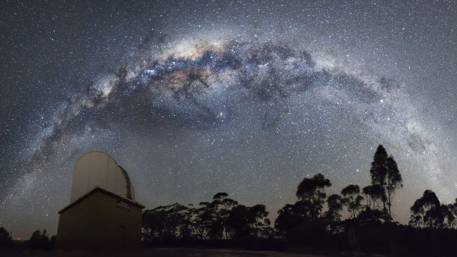Large telescope hill trees star free wallpaper - medium preview image