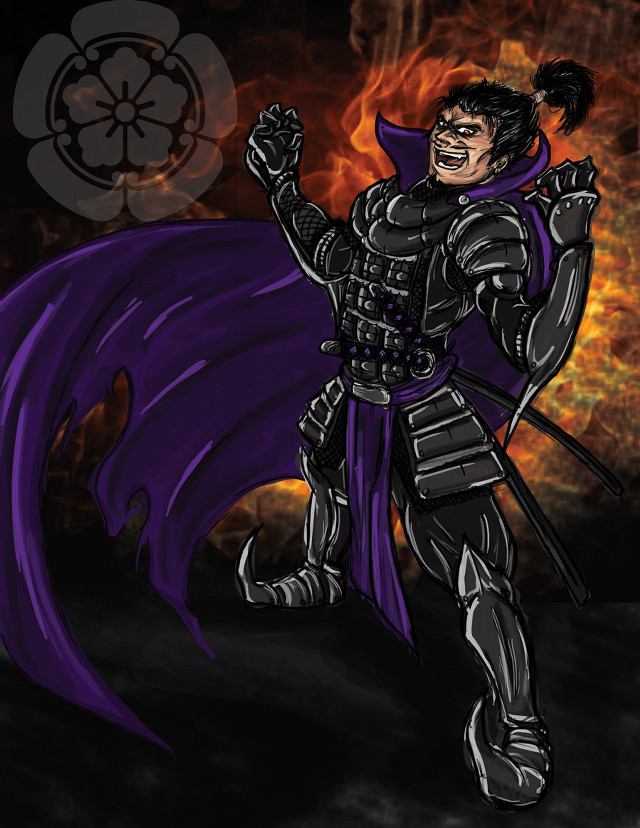 Man purple outfit sword cape free wallpaper - medium preview image