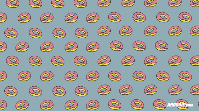 Donuts frosting pattern blue background free wallpaper - medium preview image