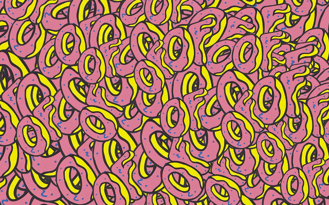Yellow pink pattern group large free wallpaper - medium preview image