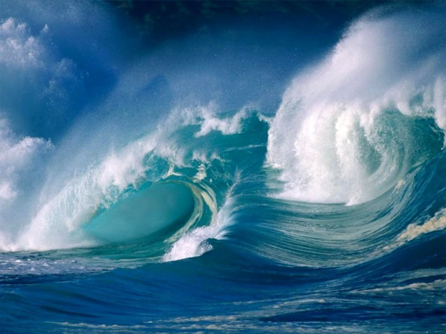 Large wave breaking ocean wallpaper free wallpaper - medium preview image