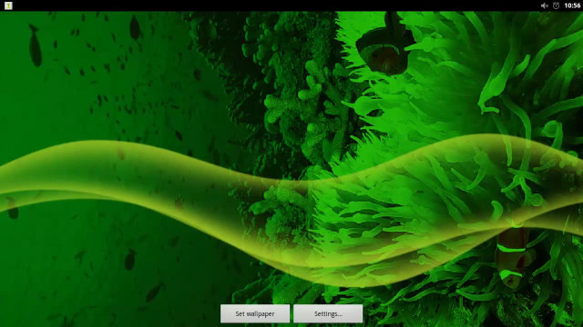 Computer green background yellow wave free wallpaper - medium preview image
