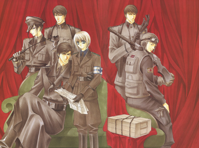 Group people green chair red free wallpaper - medium preview image