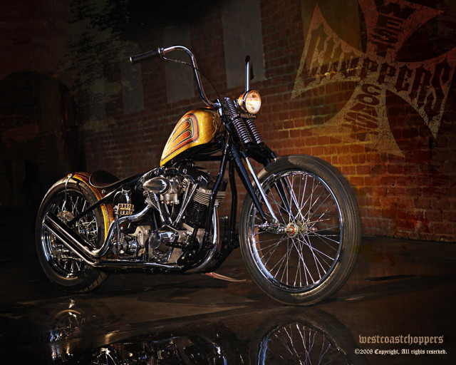 Motorcycle parked brick wall reflection free wallpaper - medium preview image