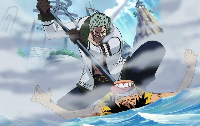 Man riding boat ocean sword free wallpaper - medium preview image