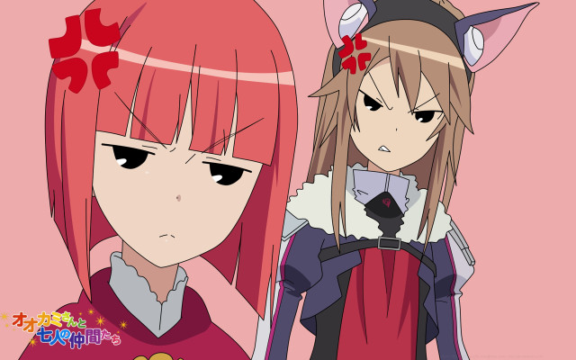 Anime red hair horns characters free wallpaper - medium preview image