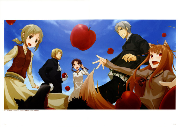 Anime characters blue sky flying free wallpaper - medium preview image