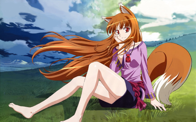 Girl sitting long hair purple free wallpaper - medium preview image