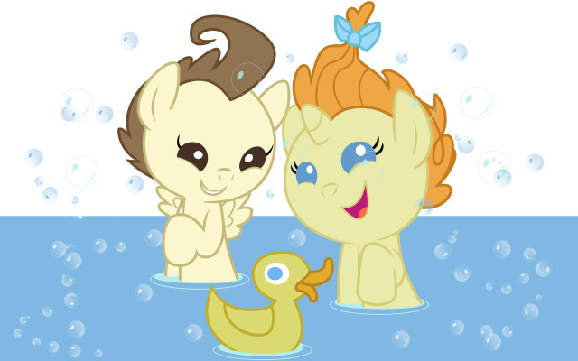 Cartoon characters water bubbles duckling free wallpaper - medium preview image