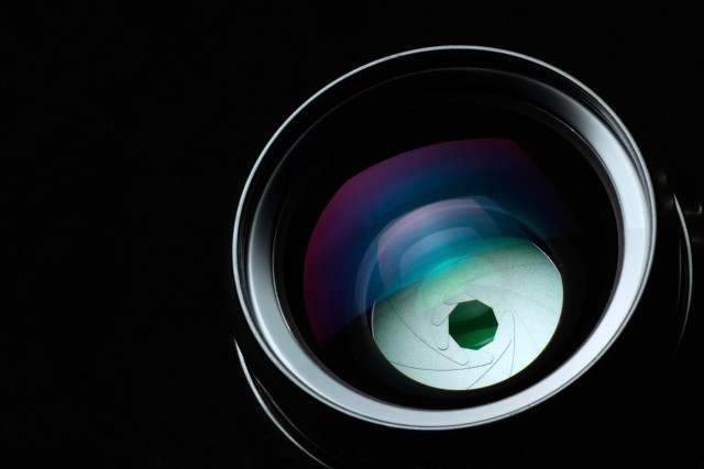 Camera lens circular center black free wallpaper - medium preview image