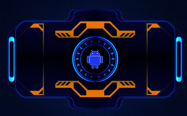 Blue yellow futuristic object circle free wallpaper - medium preview image