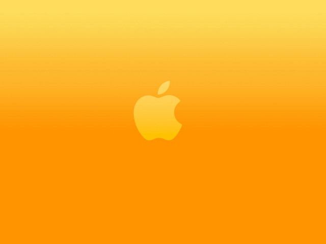 Apple logo yellow background person free wallpaper - medium preview image